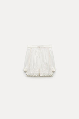 EMBROIDERED COTTON SHORTS - Zara фото 3