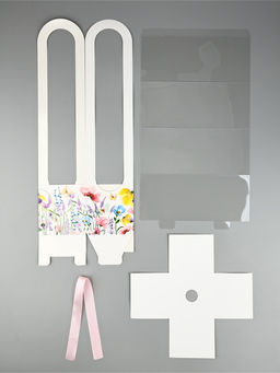 Цена за 5 шт. Коробка для цветов складная Цветы, 10?45?10 см