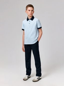 ACOOLA / Сорочка-поло верхняя для мальчиков Fakir синий принт  фото 6