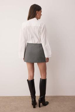 Antrasit Eksoeli Mini Cep Deatyl? Etek Gorunumlu Sort & Bermuda TWOAW26SR00025 - Trendyolmilla фото 4