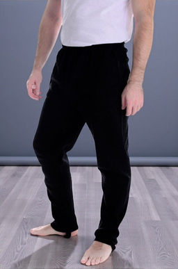 Кальсоны со штрипками чёрные, трикотаж