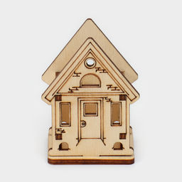 Подставка под зубочистки деревянная Доляна «Домик», 5×5×7 см