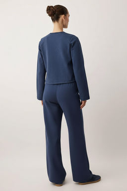 Lacivert More Sustainable Regular/Normal Kal?p Esnek Orme Ceket TWOAW26CE00060 - Trendyolmilla фото 6