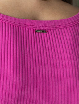 Топ Vilatte D43.178 хлопок с полиуретаном фуксия  фото 2