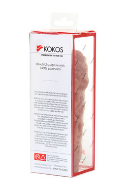 Насадка реалистичная KOKOS EXTREME SLEEVE 12-M с дополнительной стимуляцией, TPE, телесная, 15.8 см