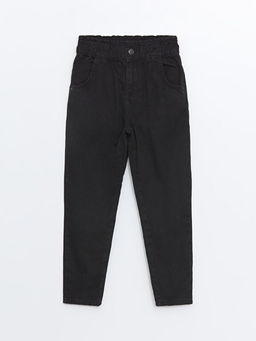 Beli Lastikli K?z ?ocuk Jean Pantolon