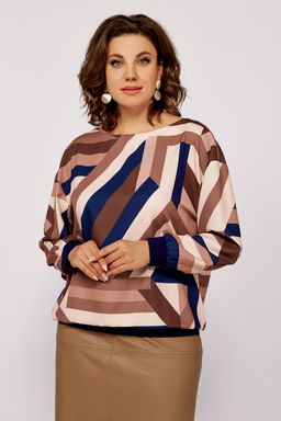 Блуза Swallow 803.2 черный+серебряный узор фото 710