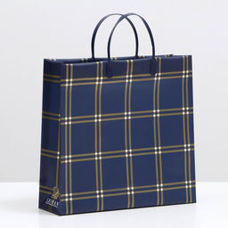 Цена за 10 шт. Пакет Синяя клетка, мягкий пластик, 29 x 30 см, 100 мкм