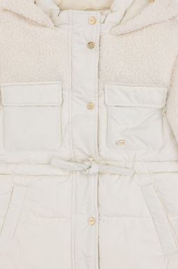 Кремовое пальто для девочки Неожиданная скидка в корзине - U.s. polo assn фото 4