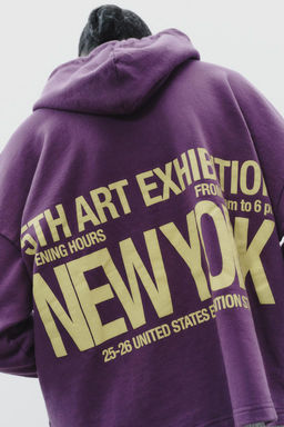 HOODIE WITH SLOGAN - Zara фото 4