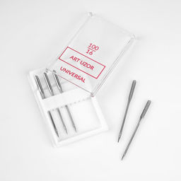 Иглы для бытовых швейных машин, универсальные, №100/16, 5 шт.