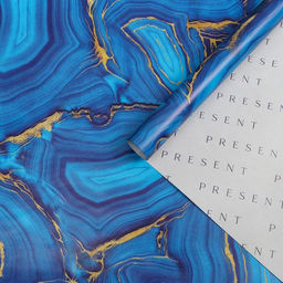 Цена за 10 шт. Бумага упаковочная глянцевая двухсторонняя «Агат», 70×100 см