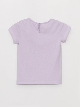 Bisiklet Yaka K?sa Kollu Nostaljik Maymun Bask?l? K?z Bebek Ti??rt - Waikiki фото 3