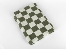 Одеяло байковое 100*140 "Клетка" цв. хаки (Россия ВВТ)