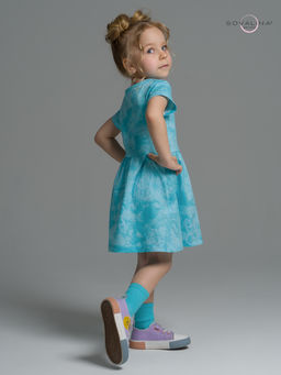 Платье Лето зайцы варенка бирюза - Sovalina фото 5