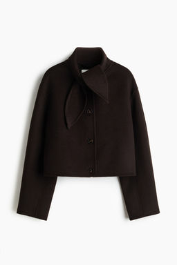 Chaqueta artesanal en mezcla de lana