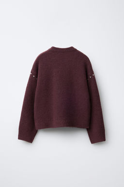 KNIT JUMPER WITH STUDS - Zara фото 2