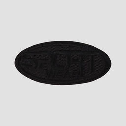 Цена за 10 шт. Термоаппликация Sport wear, 7.2×3.2 см, чёрная