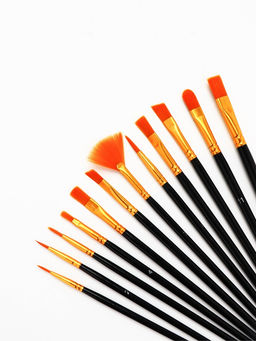 Кисть для рисования набор 12 шт. синтетика №1.2,3.4,5.6,7.8,9.10,11, 12