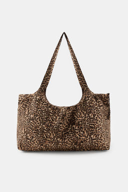 MAXI BOLSA ALGOD?N ESTAMPADO ANIMAL / Leopardo - Zara фото 2