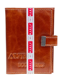 Обложка для паспорта и автодокументов из натуральной кожи, цвет коричнево-рыжий