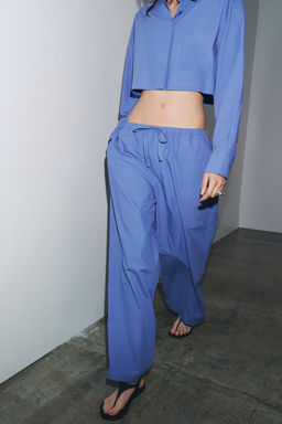 POPLIN PYJAMA TROUSERS - Zara фото 3