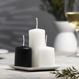 Подсвечник плоский «Тарелка квадро», металл, 10×10×1.1 см, белый