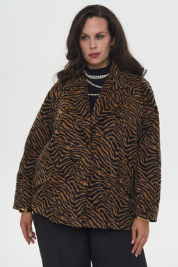 Пальто Флирт бежево-черный