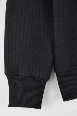 Siyah Regular/Normal Kesim Dokulu Etiket Detayl? Fermuarl? Sweatshirt TMNAW26SW00062 - Trendyolmilla фото 34