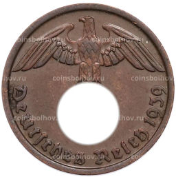 Монета 2 рейхспфеннига 1939 года B Германия