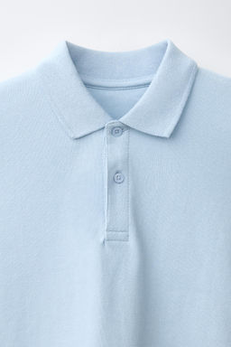 POLO B?SICO PIQU? / Azul pastel - Zara фото 3