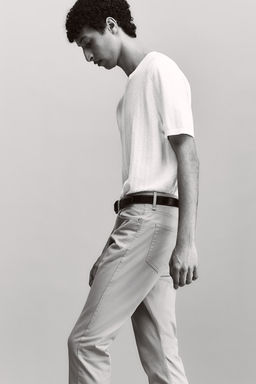 Pantalon en sarga de algodon Slim Fit - H&m фото 4