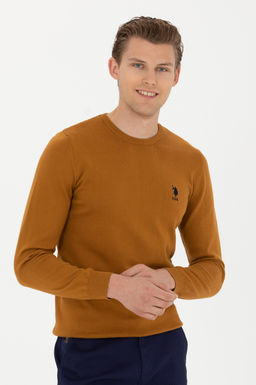Мужской базовый свитер кокосового цвета - U.s. polo assn фото 10