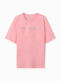 Футболка женская KAFTAN: Prosecco, розовая, размер 40-42