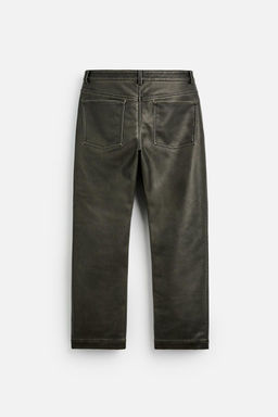 LIMITED EDITION LEATHER EFFECT TROUSERS - Zara фото 7