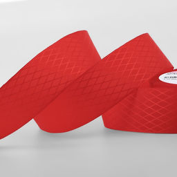 Цена за 2 шт. Лента декоративная Ромбы, 25 мм 9,1 0,5 м, цвет красный