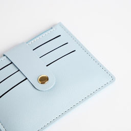 Картхолдер с монетницей на молнии, цвет голубой