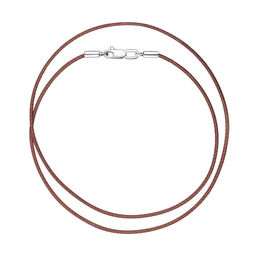 Колье из серебра нить синт. коричневая, ТЛ-29527