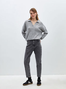 Mom Fit Kad?n Jean Pantolon