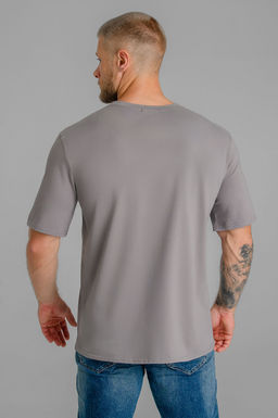 Арт. 67114/10 Футболка мужская однотонная с лайкрой 48-58 (6 шт) Цвет:серо-бежевый - Идеал фото 3