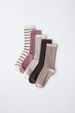 FIVE-PACK OF STRIPED LONG SOCKS - Zara фото 4