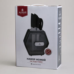 НАБОР НОЖЕЙ AGNESS НА ПЛАСТИКОВОЙ ПОДСТАВКЕ, 7 ПРЕДМЕТОВ  фото 2