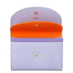 Итальянский женский кожаный кошелек DuDu серии Galapagos | прованская сирень - Dudubags фото 4