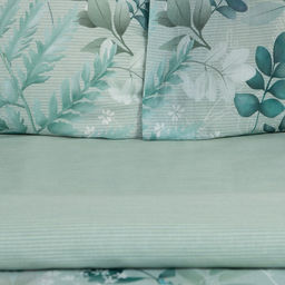 Постельное бельё Этель Дуэт Эвкалипт 143х215 см - 2 шт, 220х240 см, 50х70 см -2 шт, поплин  фото 2