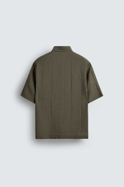CAMISA FLUIDA ESTRUCTURA / Khaki - Zara фото 8