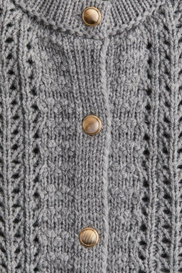 Cardigan en punto pointelle - H&m фото 7