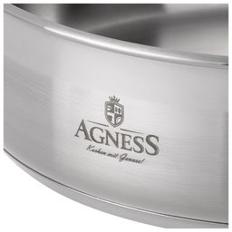 СКОВОРОДА AGNESS PROFESSIONAL 16Х5 СМ, 0,9 Л ВЫСОКОКАЧЕСТВЕННАЯ НЕРЖ СТАЛЬ 18/10 ИНДУКЦИОННОЕ ДНО фото 3