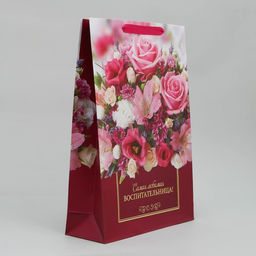 Пакет ламинированный Любимая воспитательница, L 28 38 9 см - Доступные радости фото 2