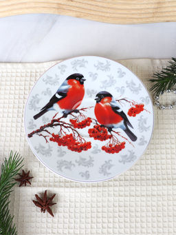 Блюдце 15,5 см / LY-2502 /уп 72/ Снегири - Галеонтрейд фото 2