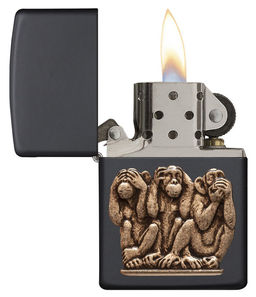 Зажигалка CZIPPO Три обезьяны | Three Monkeys 29409  фото 3